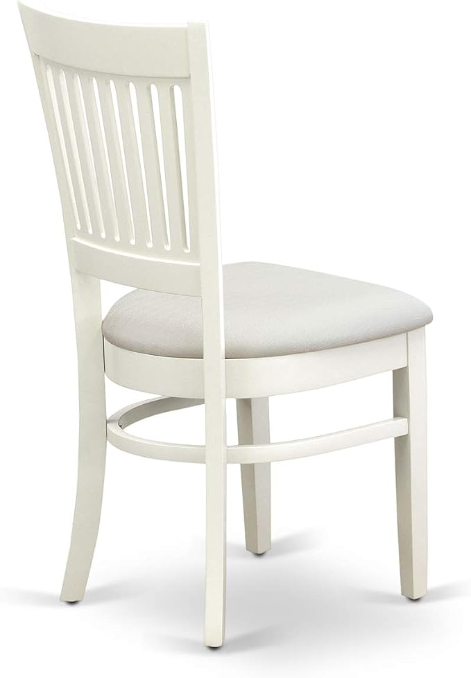 East West Furniture ANVA5-LWH-C 5 Piece Dining Room Table Set Includes a Round - Image 8