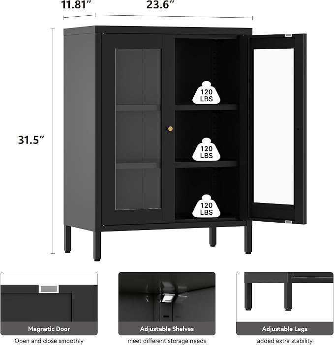YAUWOH Metal Bathroom Cabinet - Image 3