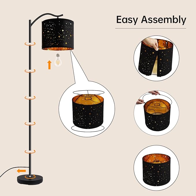 BoostArea Floor Lamp for Living Room, LED Arched Tall Modern Standing Lamp - Image 7