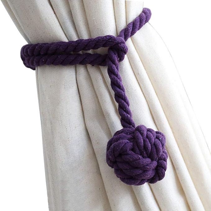 Melaluxe 4 Pack Curtain Tiebacks by Melaluxe