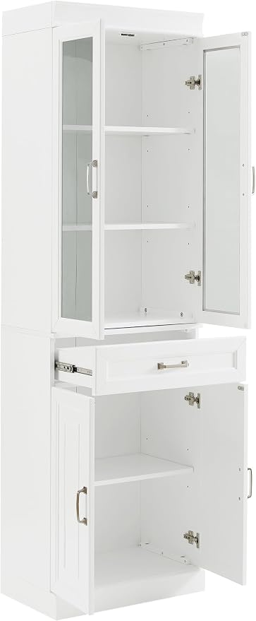 Crosley Furniture Stanton 2-Piece Glass Door Kitchen Storage Pantry Cabinet - Image 5