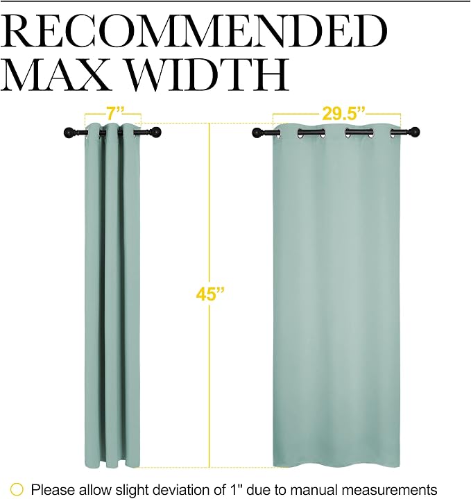 NICETOWN Aqua Blue Thermal Insulated Curtains Blackout Draperies, Window - Image 7