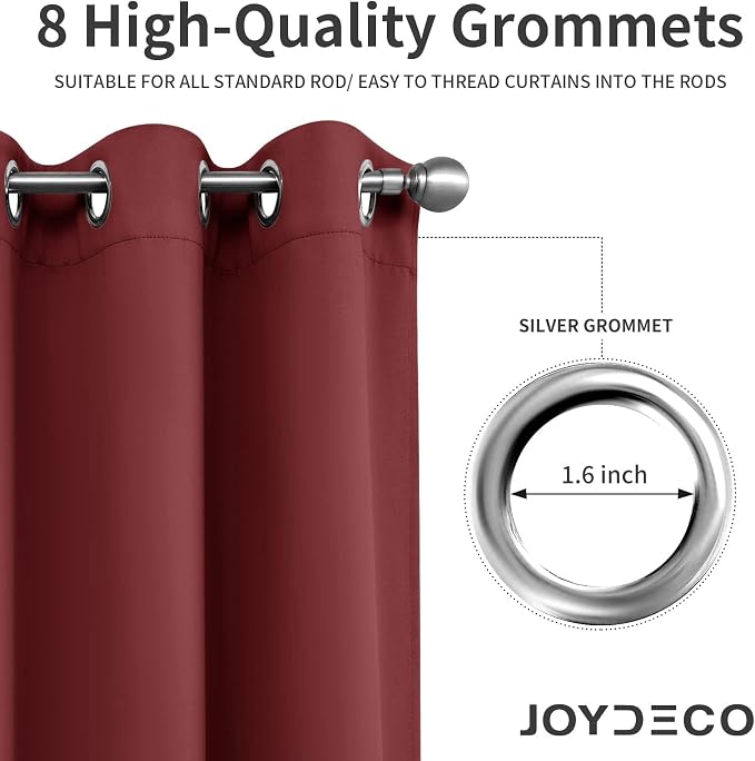 Joydeco Blackout Curtains 54 Inch Length 2 Panels Set, Thermal Insulated Long - Image 5
