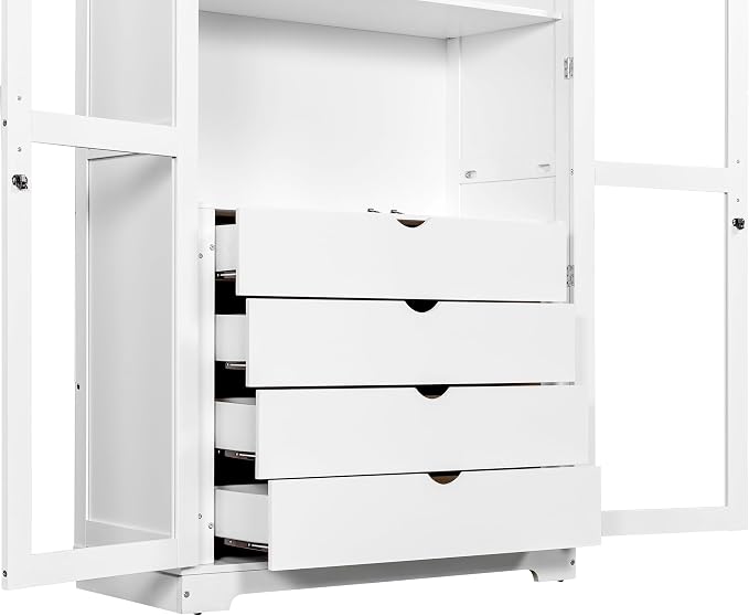 VilroCaz 75'' Tall Kitchen Pantry, Wood Freestanding Kitchen Storage Cabinet - Image 7