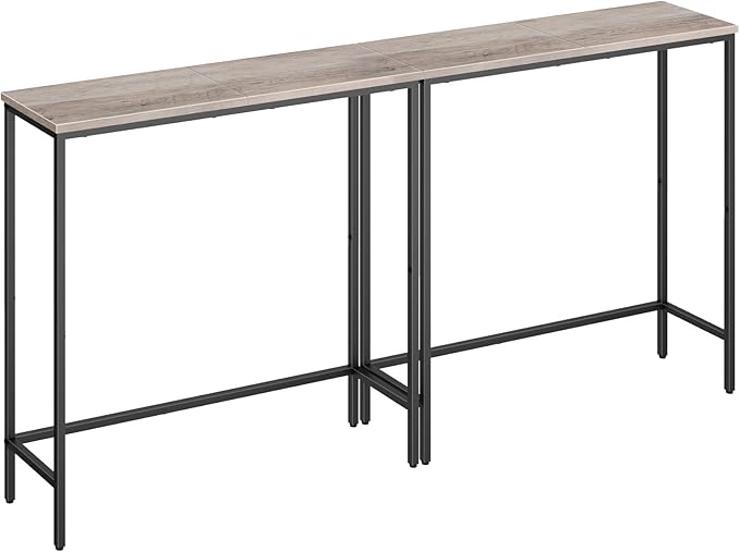 HOOBRO 2 Pack Narrow Console Table, 29.5" Small Entryway Table, Thin Long Sofa by HOOBRO