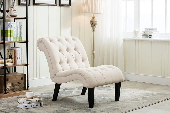 Accent Chairs Set of 2 Mid Century Modern Tufted Upholstered Chair - Image 9