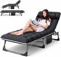 ABORON Heavy Duty Tanning Chair, Outdoor 5-Position Folding Chaise Lounge Chair by ABORON