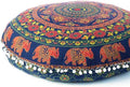 Mandala Floor Pillow Cover Meditation Cushion Seating Throw Hippie Round by EyesofIndia