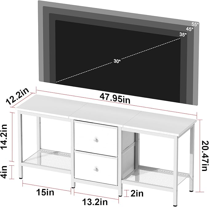 TV Stand Suitable for TVs up to 55 Inches, Entertainment Center - Image 2