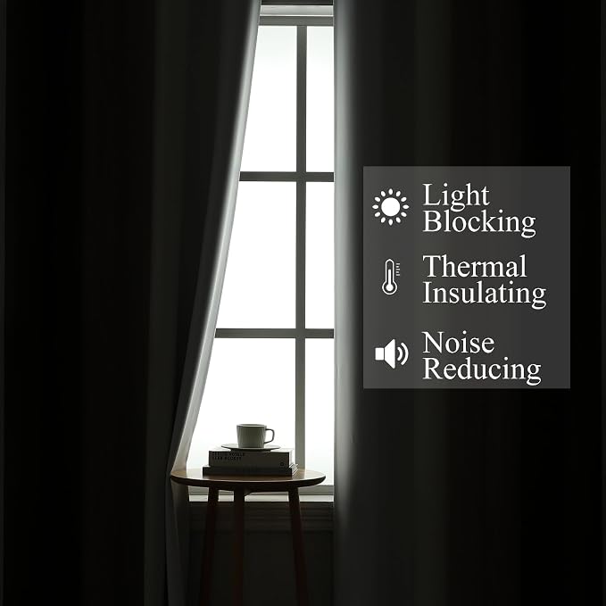 Estelar Textiler Brown and Greyish White Blackout Curtains - Image 3