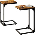 QEEIG C Shaped Side Table Set of 2 Living Room Sets Couch Tray Tables Small by QEEIG