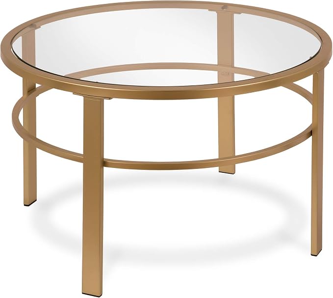 Henn&Hart Round Nested Coffee Table in Brass, Coffee Table coffee tables - Image 4