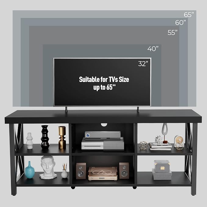 GreenForest TV Stand for TV up to 65 inches, Entertainment Center - Image 4