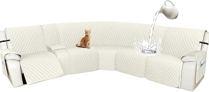 Arfntevss Recliner Sectional Couch Covers 1OO% Waterproof L Shape Sofa Cover by Arfntevss