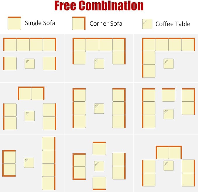 Tangkula 7 Pieces Wicker Patio Furniture Set, All-Weather Outdoor Rattan - Image 5
