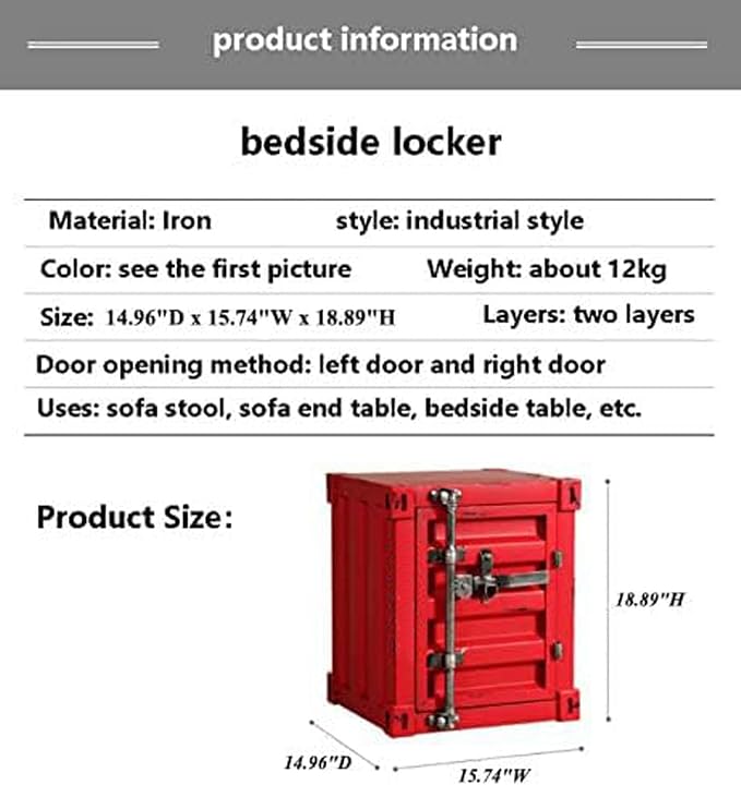 ZHAOYONGLI-End Tables Industrial Nightstand Table, New - Image 3