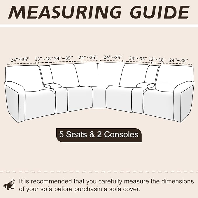 Arfntevss Sectional Recliner Couch Covers Velvet Washable Corner Sectional Sofa - Image 2