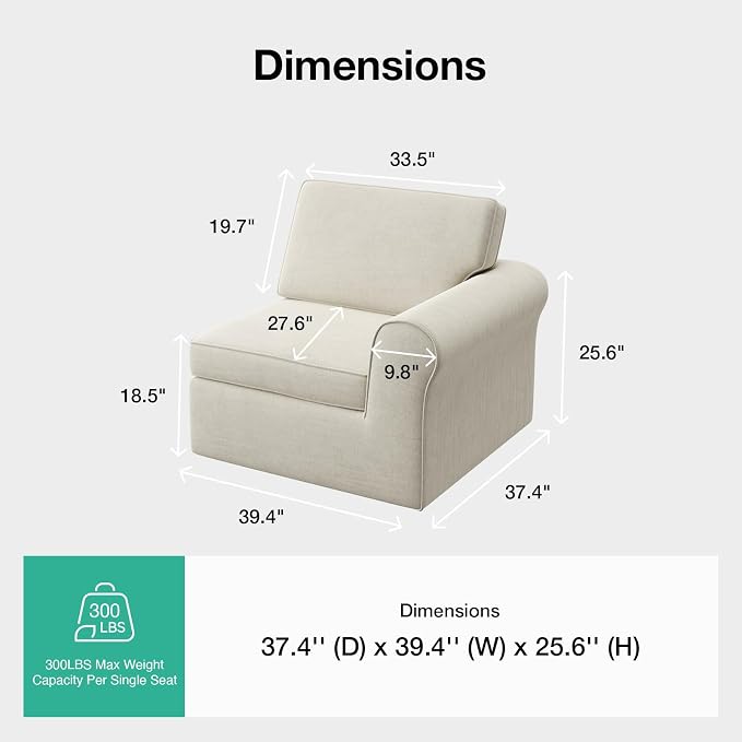 Novilla 108" Modular Sectional Sofa, Modular Sectional Couches - Image 2