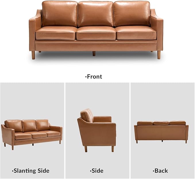 Kingfun Living Room Furniture Sets, 3 Seater Couch and Armchair, Mid Century - Image 8
