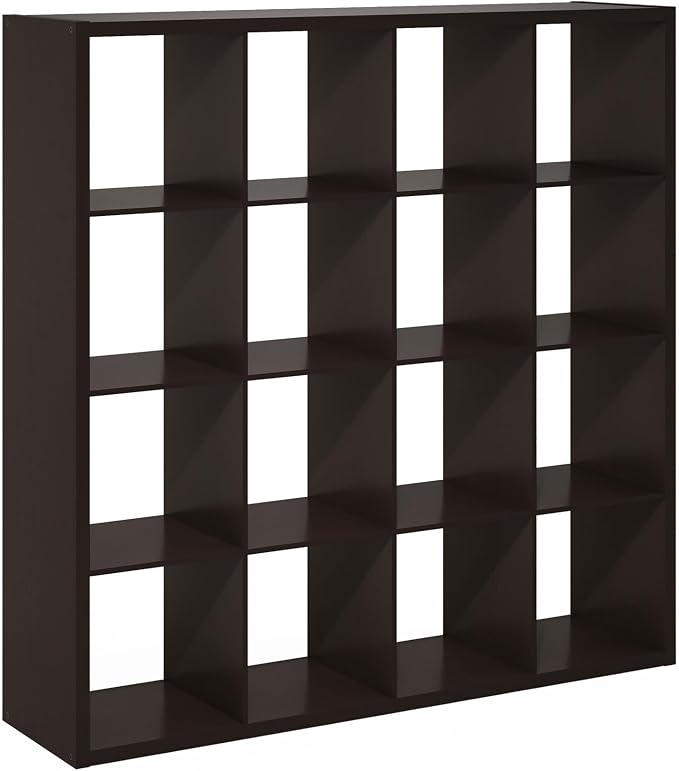 Furinno Cubicle Book Shelf, 16-Cube Bookshelf, Extra Thick Frame Reversible - Image 10