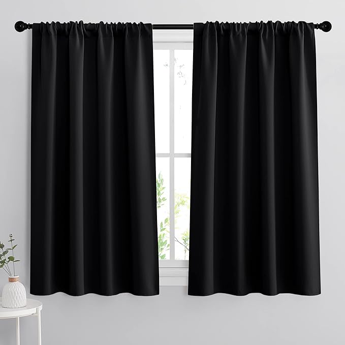 RYB HOME Bedroom Blackout Curtains 45 inches Length by RYBHOME