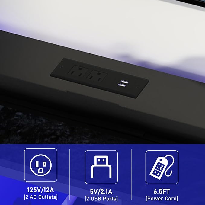 chartustriable LED TV Stands W/Power Outlet - Image 7