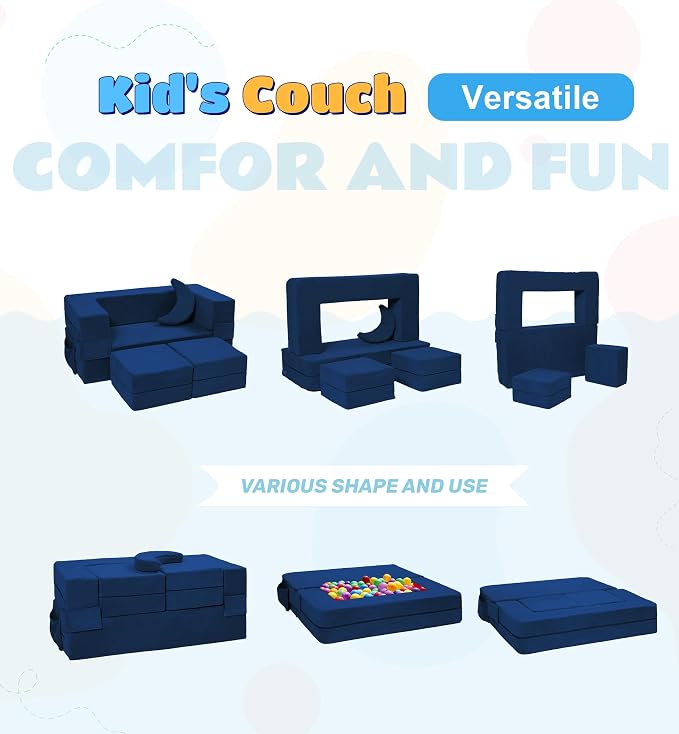 Elftopia Modular Kids Sofa, Toddler Couch Foam Armchair - Image 3