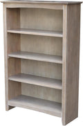 Shaker Solid Wood Bookcase, Washed Gray Taupe by InternationalConcepts