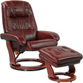 Benchmaster Kyle Ruby Red Swivel Faux Leather by Benchmaster