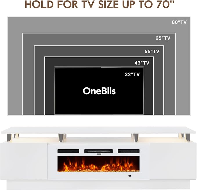 70" TV Stand for Living Room, Entertainment Center & Media Console - Image 5