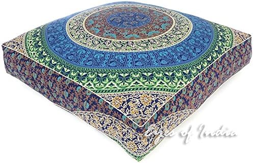 Mandala Floor Pillow Cover Meditation Cushion Seating Throw Hippie Round - Image 2