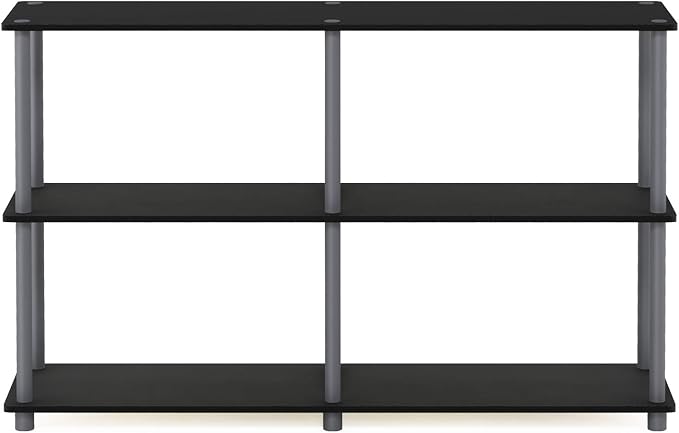 Furinno TURN-N-TUBE Storage Shelves, 3-Tier 47.4 Wide Book Shelf, Corner Shelf - Image 7