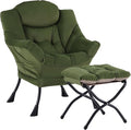 Welnow Lazy Chair with Ottoman, Modern Reading Accent Chair with Armrests and a by LifeGetsBetterWithWelnow