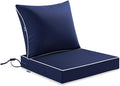 MIULEE Navy Outdoor Seat Cushion 22x22 Inch Waterproof & 3 Year Fade Resistant by MIULEE