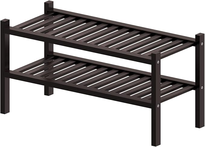 ROMGUAR CRAFT 2 Tier Bamboo Shoe Rack - Image 7