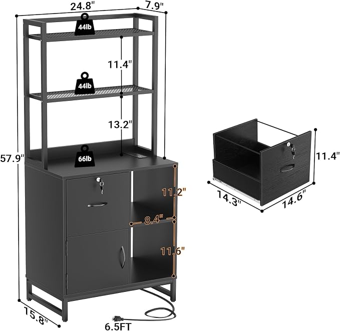 Homieasy Vertical Filing Cabinet - Image 2