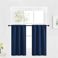 RYB HOME Blackout Cafe Curtains 30 inch Length, Short Light UV Heat Blocking by RYBHOME