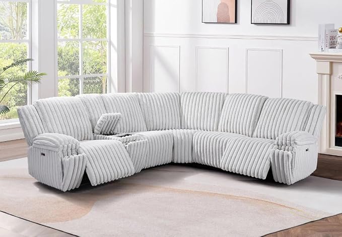 First of a Kind Pelle Collection Power Reclining Sectional Sofa by FirstofaKind