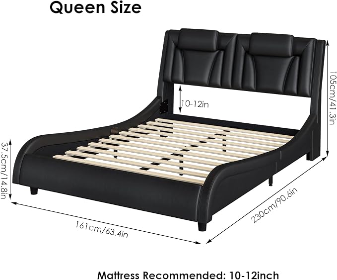 Keyluv Queen Size LED Bed Frame - Image 2