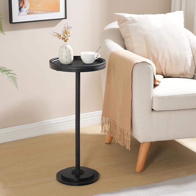 HOOBRO Small Round Side Table, Drink Table, Coffee Martini Table - Image 8