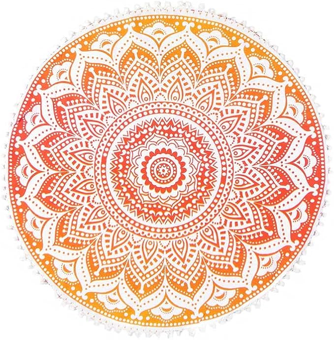 Mandala Floor Pillow Cover Meditation Cushion Seating Throw Hippie Round - Image 6
