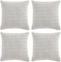 Fancy Homi 4 Packs Pure White Decorative Throw Pillow Covers 18x18 Inch by Fancy+Homi