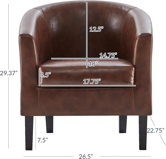 BELLEZE Accent Barrel Chair - Image 3