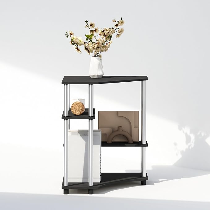 Furinno Turn-N-Tube Storage Shelves, 4-Tier Corner Shelf, Toolless Assembly - Image 5