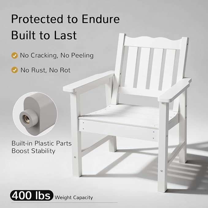 Stoog 3 Piece Patio Dining Sets, All-Weather Patio Chairs - Image 4
