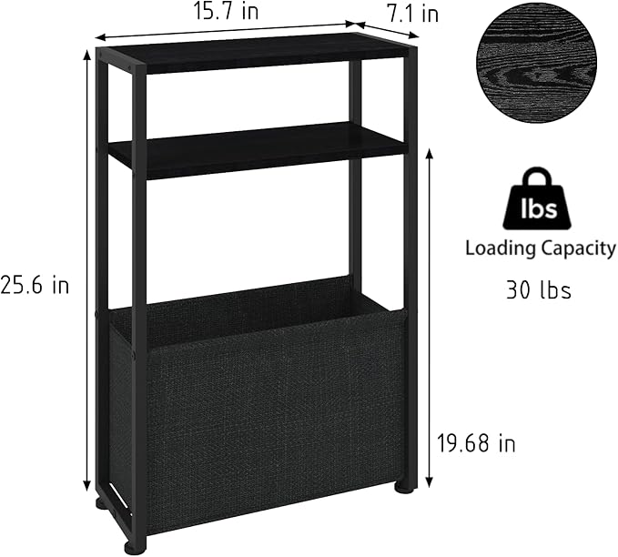 Leomonio Narrow Side Table, Slim End Tables - Image 2