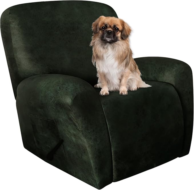 ANARACHON Recliner Chair Covers Leather Like, 4 Pieces Recliner Cover by ANARACHON
