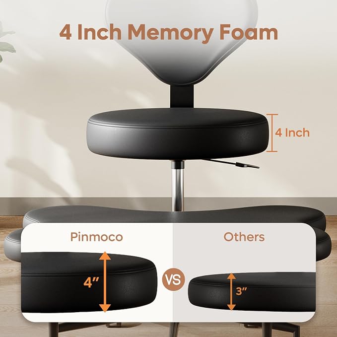 Pinmoco Ergonomic Cross Legged Chair, 360° Swivel Meditation Chair - Image 3