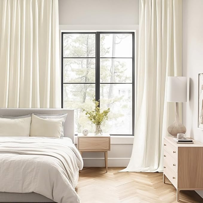 MIULEE Birch Back Tab Blackout Curtains 63 Inch Length 2 Panels Set - Image 2