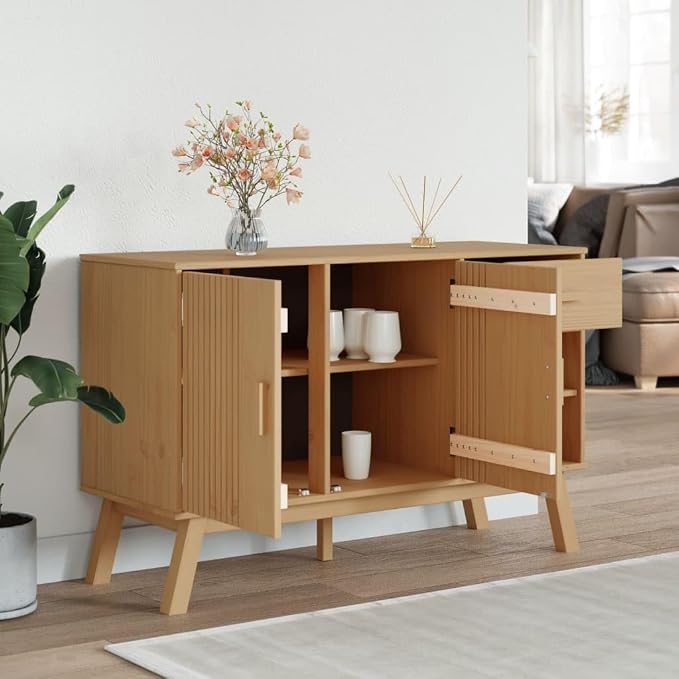 Scandinavian Solid Pine Sideboard - Image 4